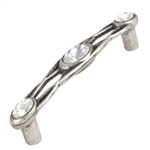 swarovski handle matt silver furniture handle 10076sw
